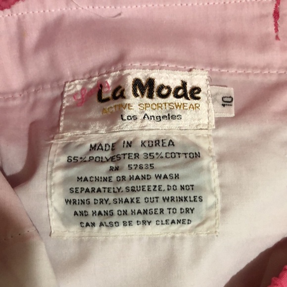 Vintage Lady LaMode Raspberry Shorts Size 10 - Picture 7 of 7